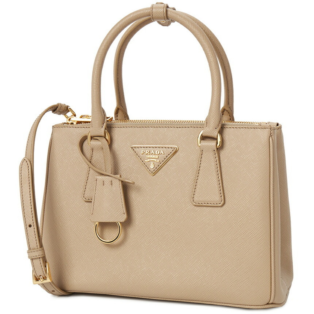 Prada Galleria bag handbag Saffiano leather Tan Beige - Picture 2 of 10